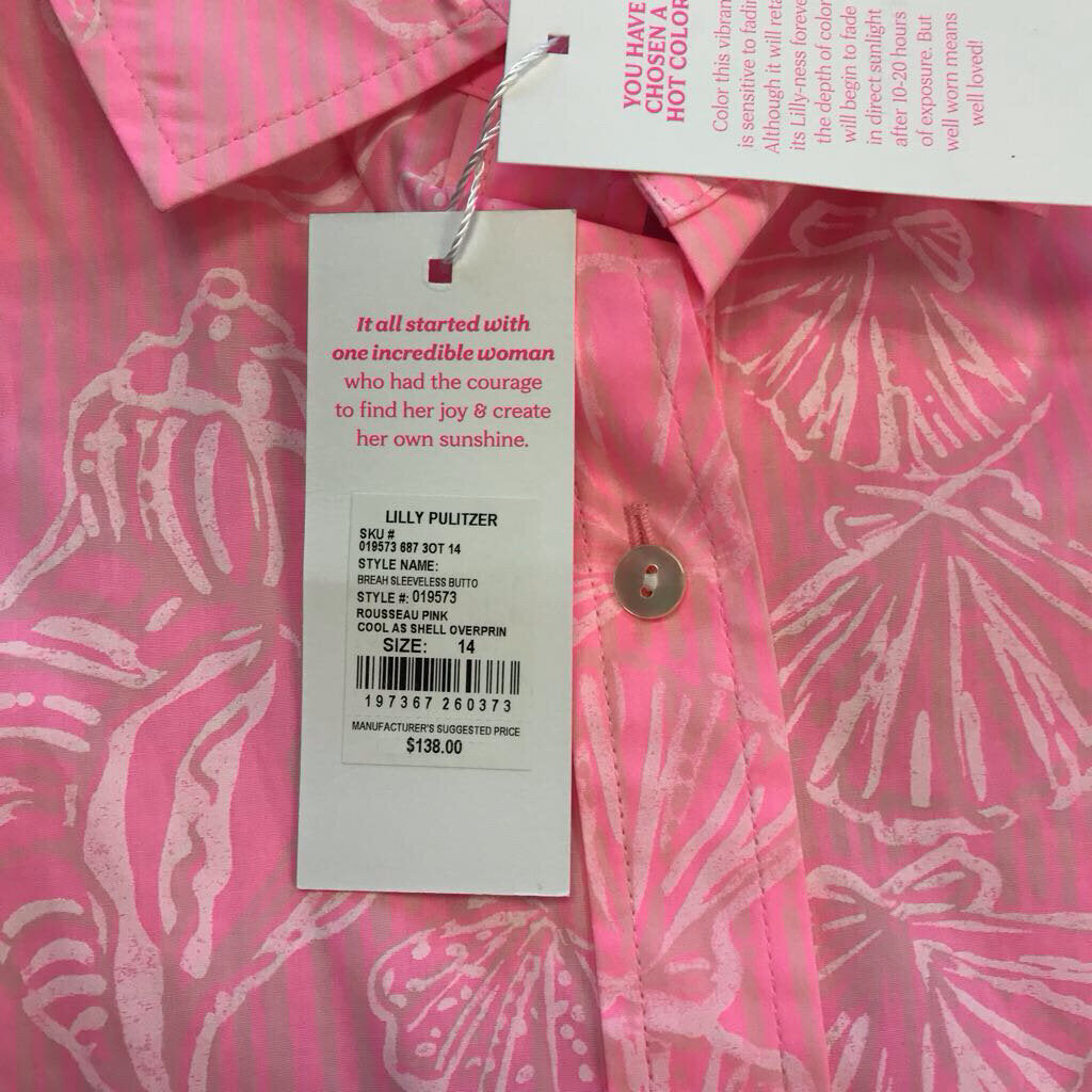 ROUSSEAU PINK SLEEVELESS- NWT