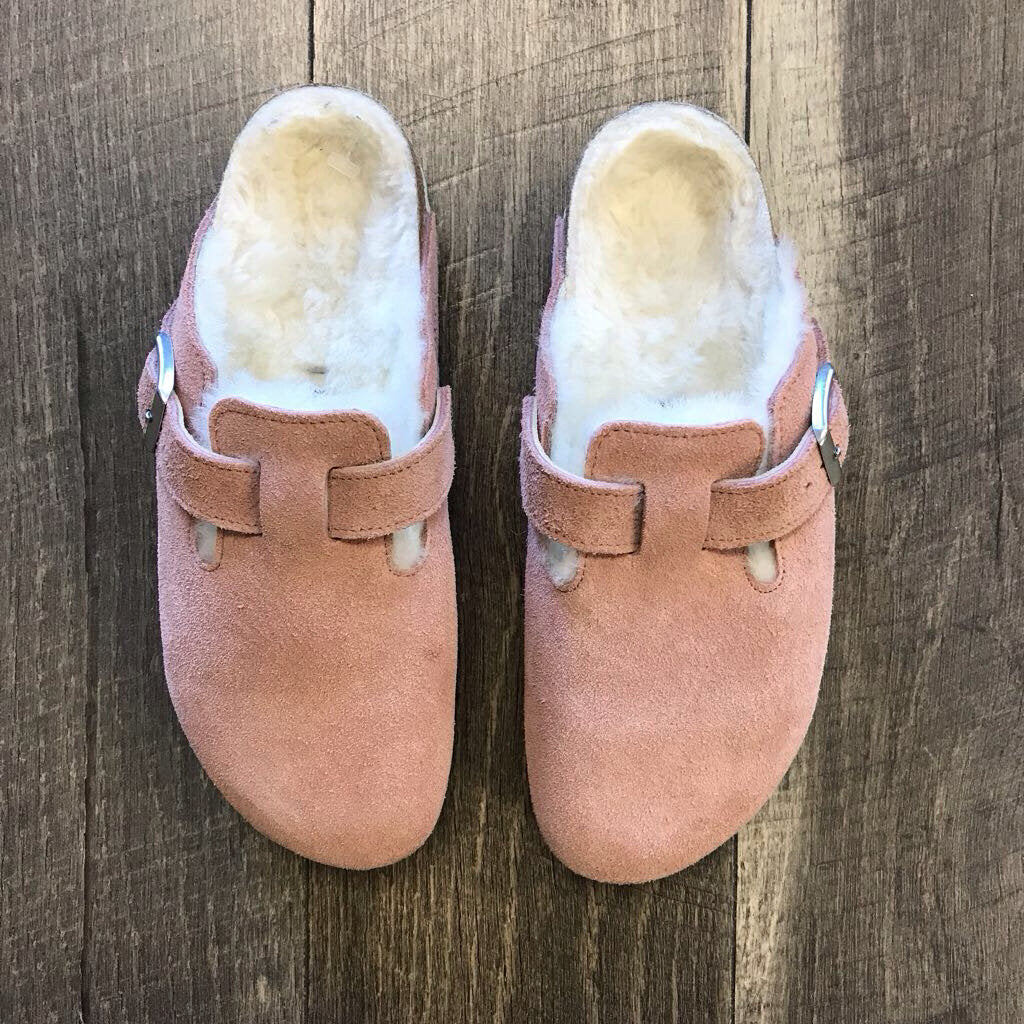 PINK SHEARLING LINED CLOG
