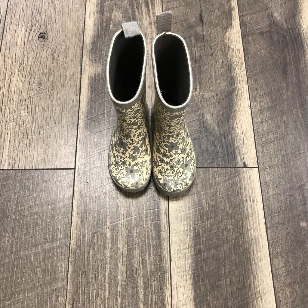 FLORAL GREY RAIN BOOT
