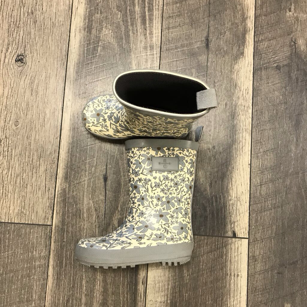 FLORAL GREY RAIN BOOT