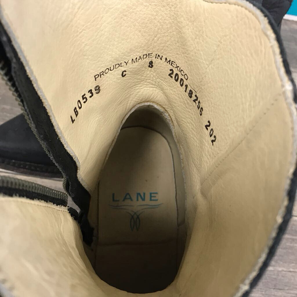 BLK LEATHER COWBOY BOOT