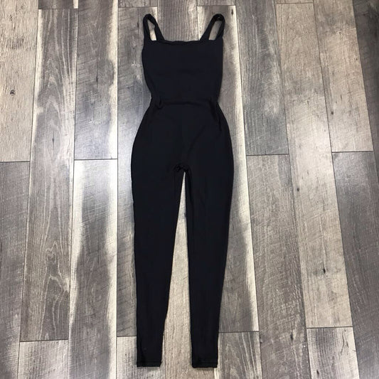 BLACK SKIMS SQUARE NECK BODYSUIT