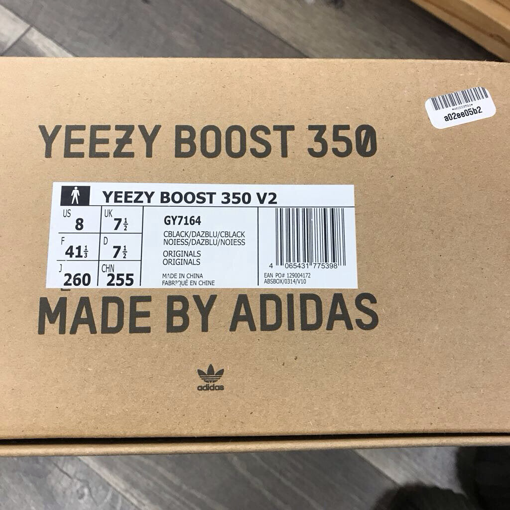 YEEZY BOOST 350 BLACK & "DAZZLING BLUE"