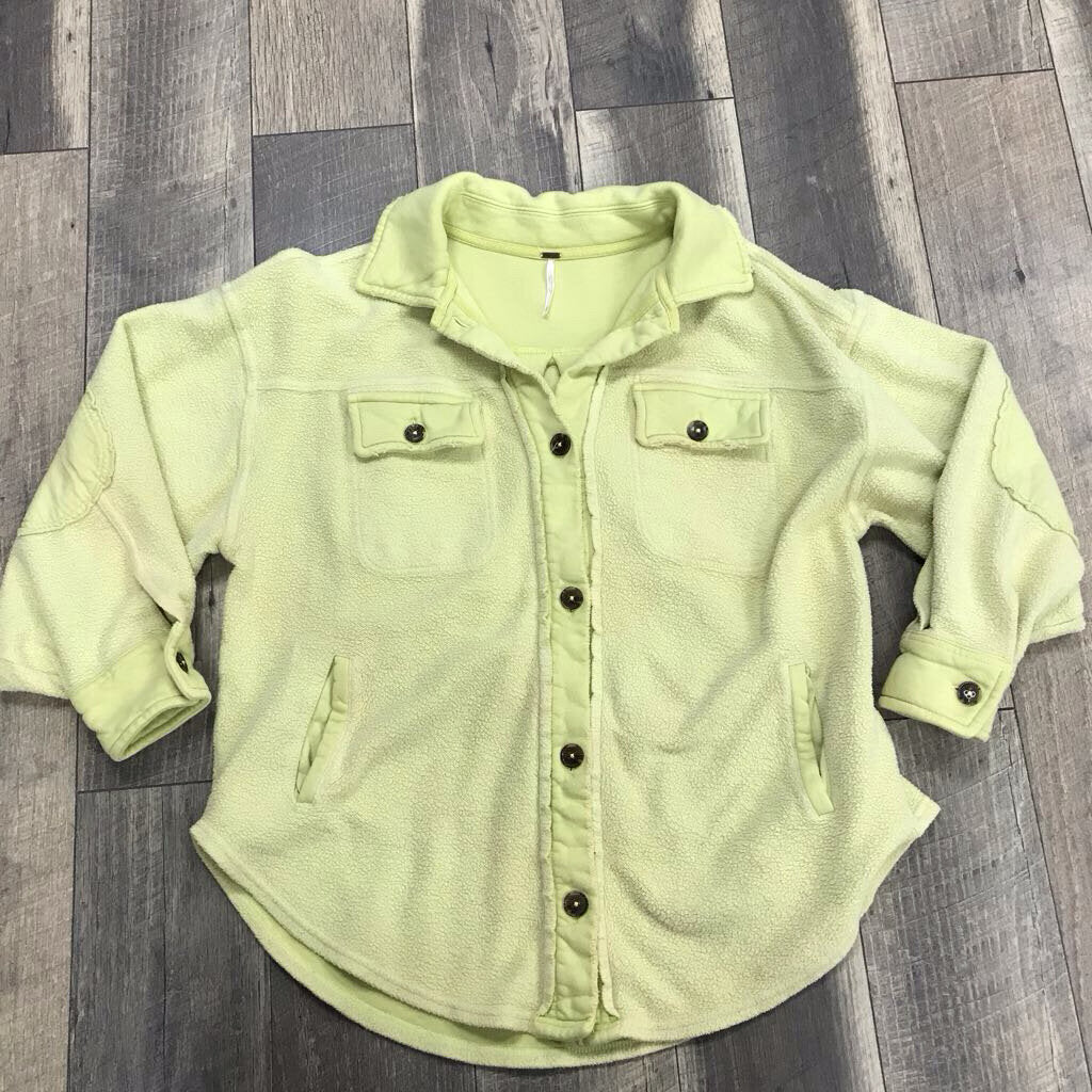 LIME GREEN BUTTON UP