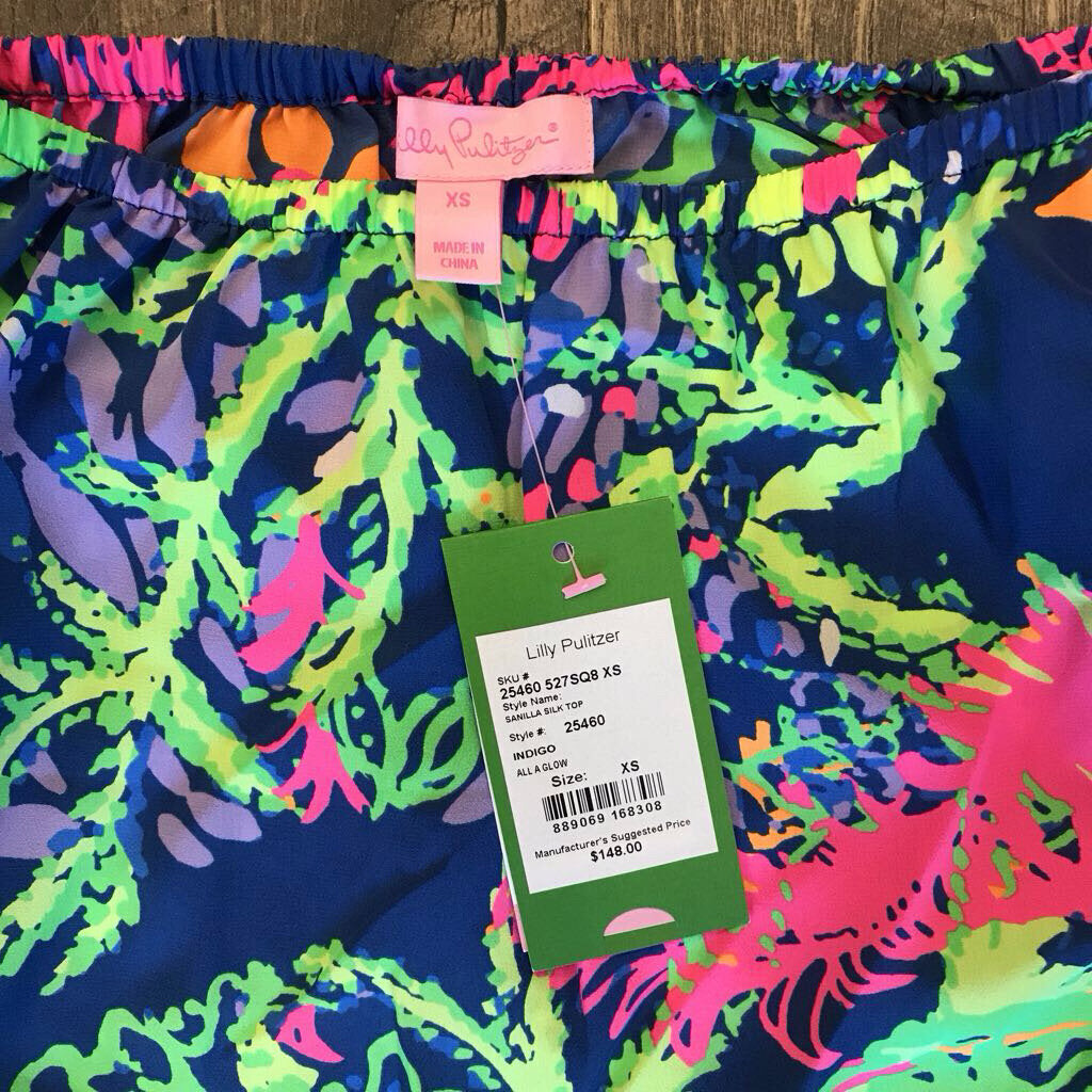 ALL A GLOW SANILLA SILK TOP-NWT