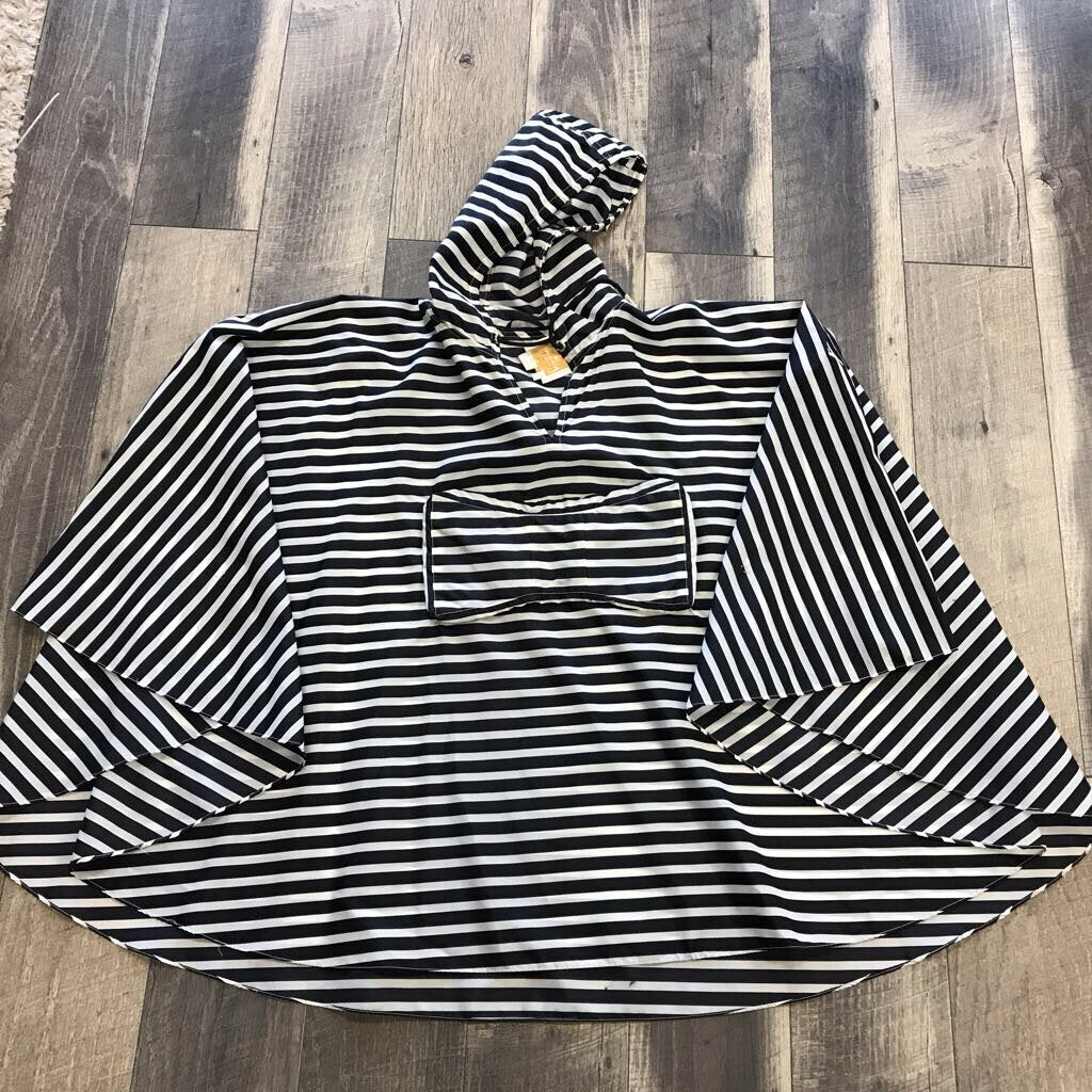 STRIPE RAIN PONCHO