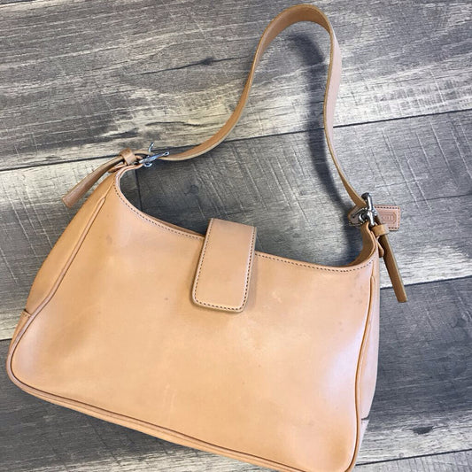 CAMEL LEATHER VINTAGE PURSE-AS IS