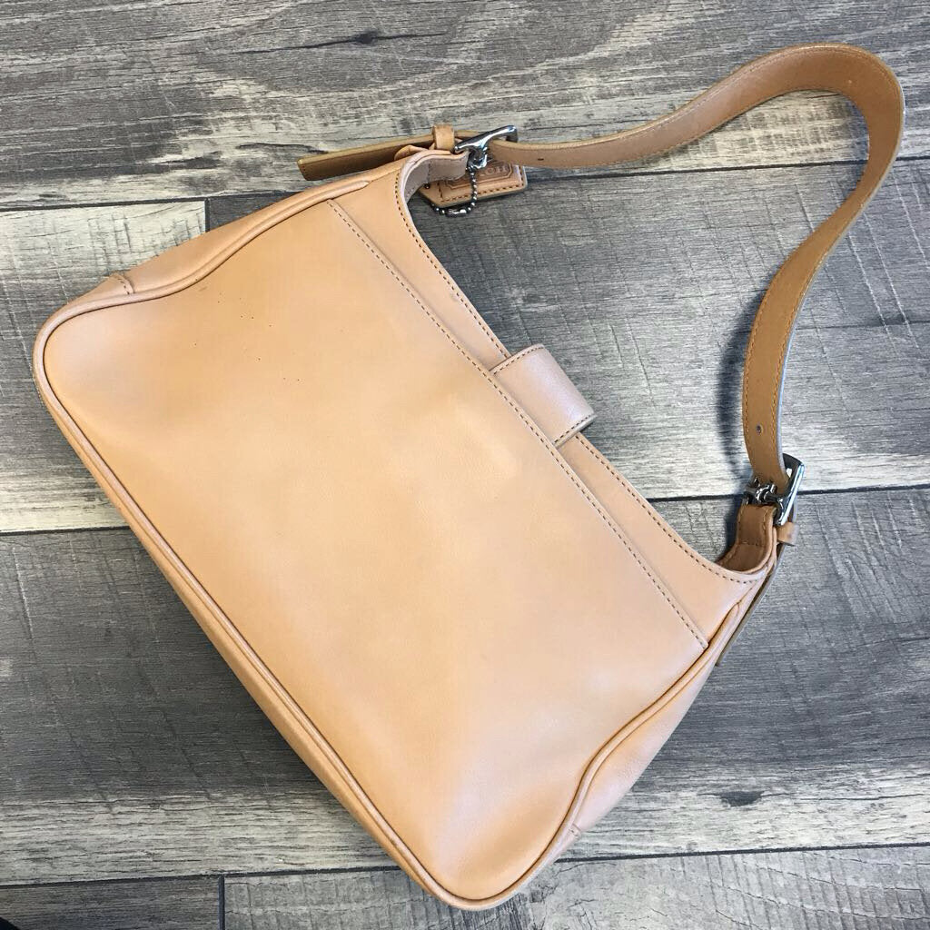 CAMEL LEATHER VINTAGE PURSE-AS IS