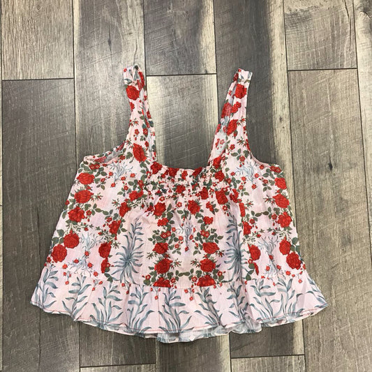 RED ROSE LINEN TANK-NWT
