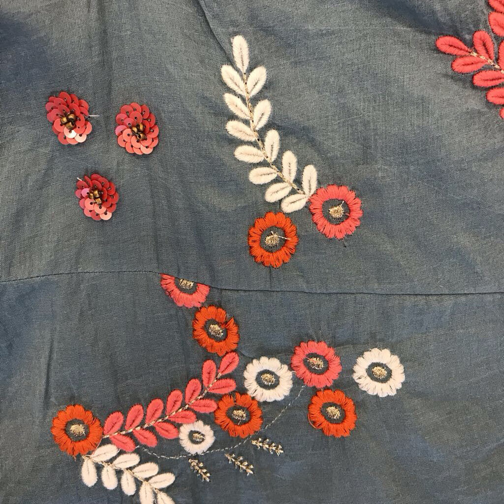 BLUE FLORAL MINI DRESS- NWT