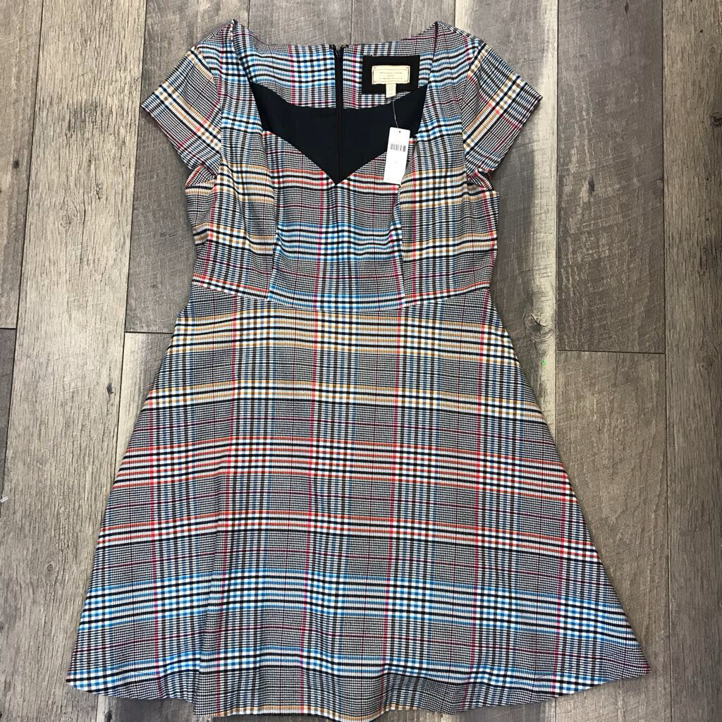 SOFT PLAID FITTED DRESS
