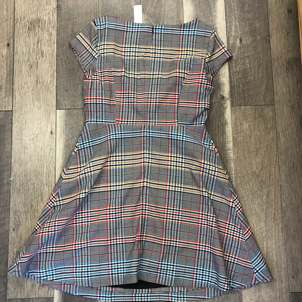 SOFT PLAID FITTED DRESS