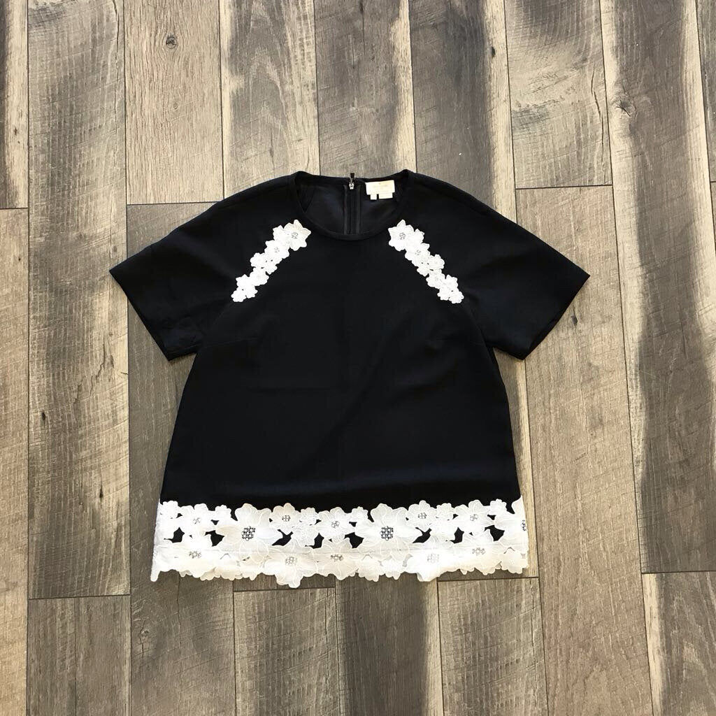 BLK EMBROD FLORAL BLOUSE