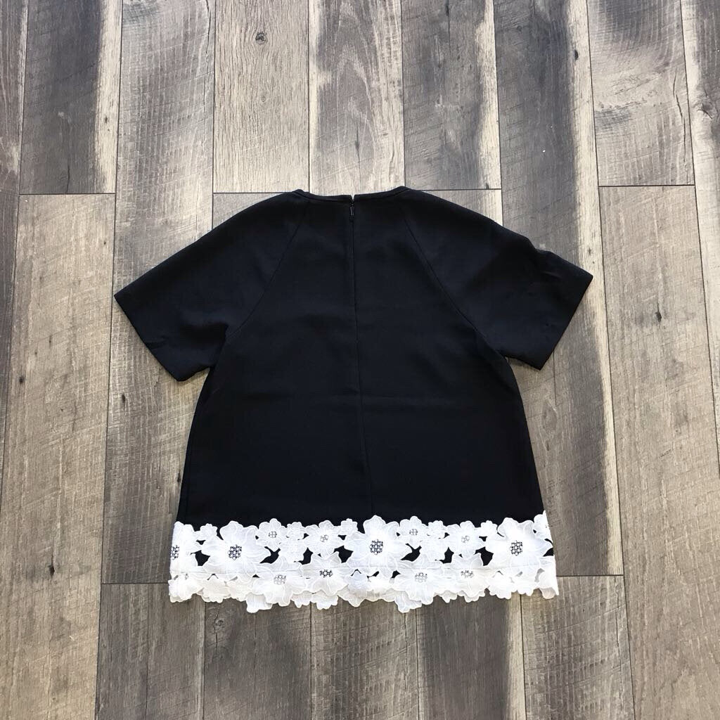 BLK EMBROD FLORAL BLOUSE