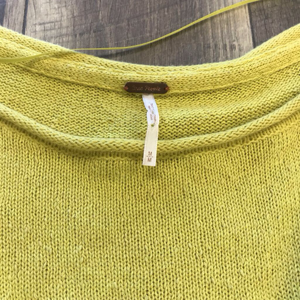 YELLOW OVERSIZED POCKET KNIT SWEATER- AS IS