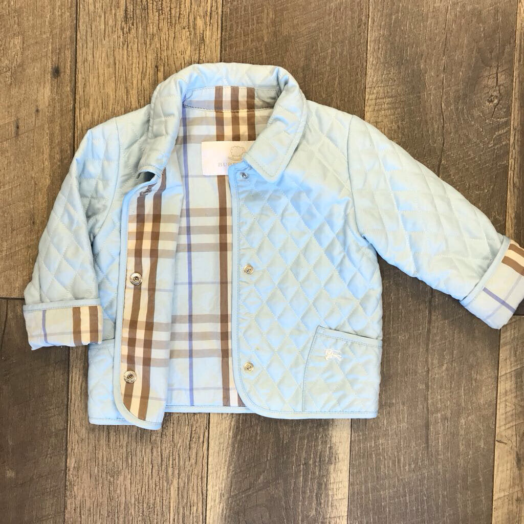 LIGHT BLUE QUILTED JACKET