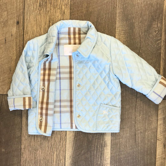 LIGHT BLUE QUILTED JACKET