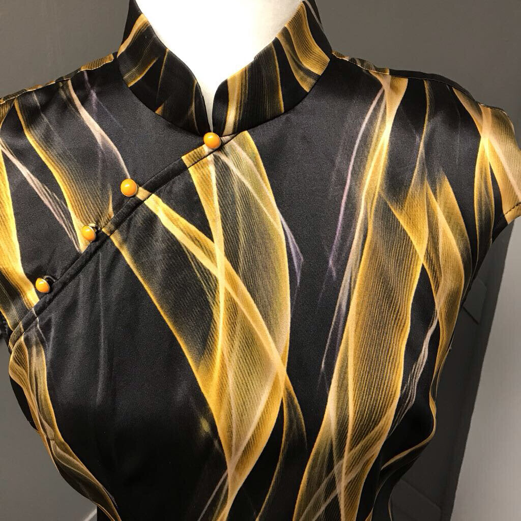 BLACK DIGITAL PRINT DRESS