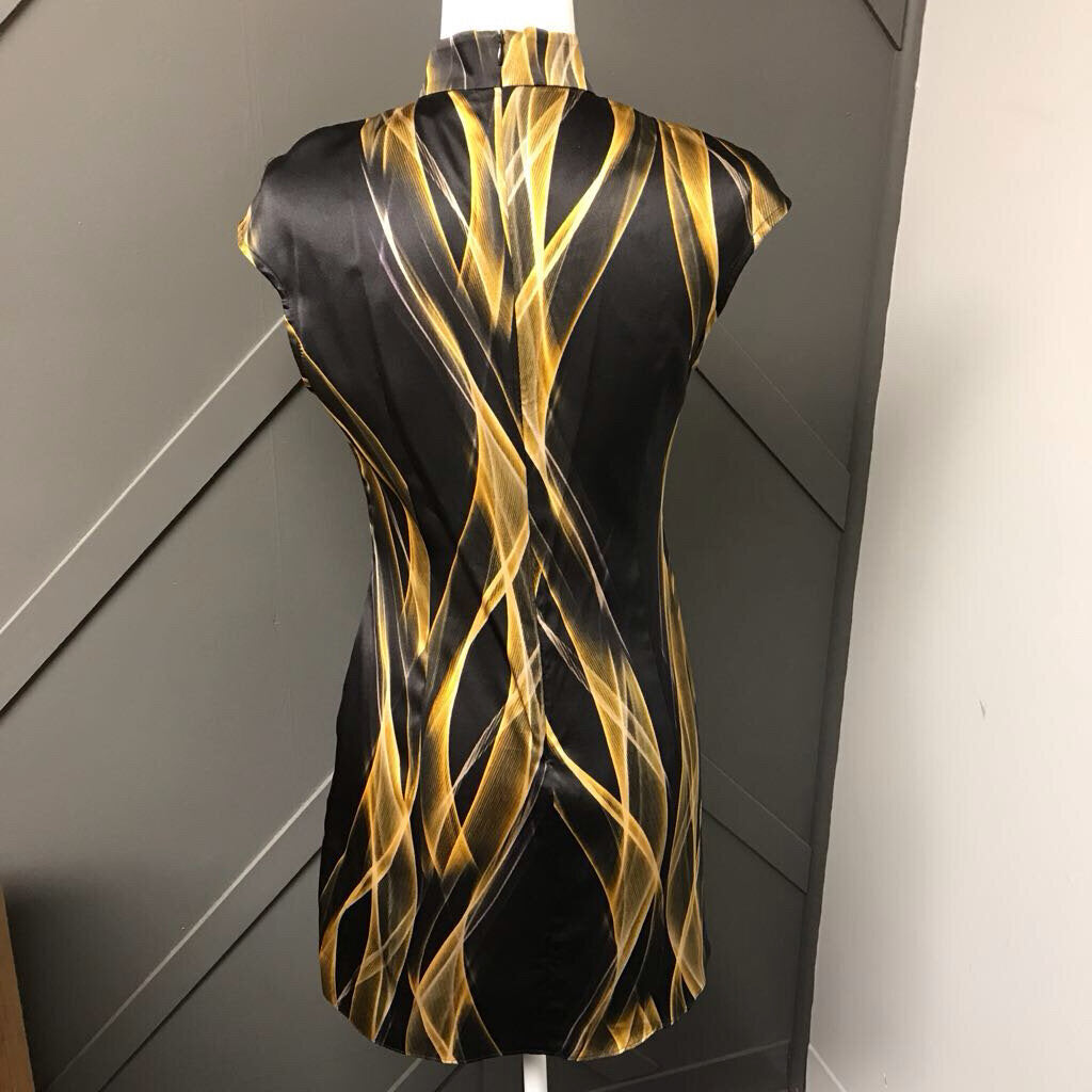 BLACK DIGITAL PRINT DRESS