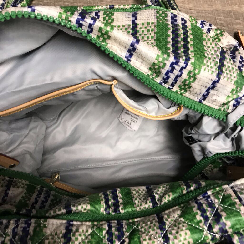 SPRING PLAID DELUXE MEDIUM METRO TOTE