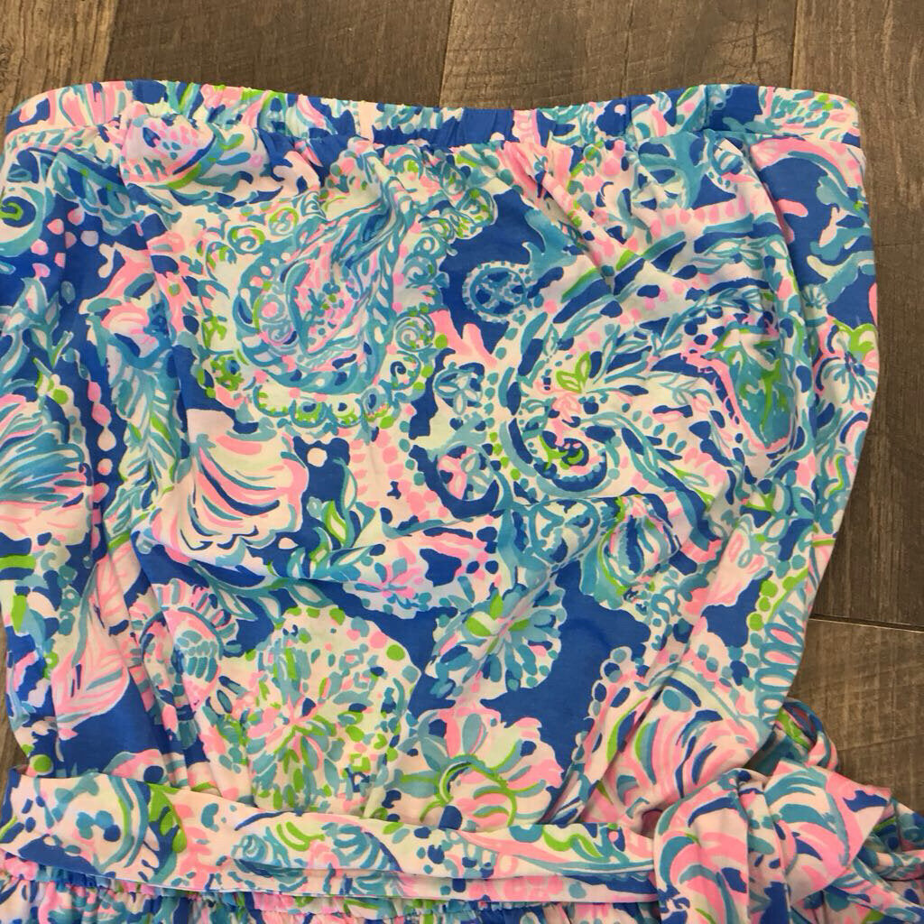 BLUE TROPICAL JACE ROMPER