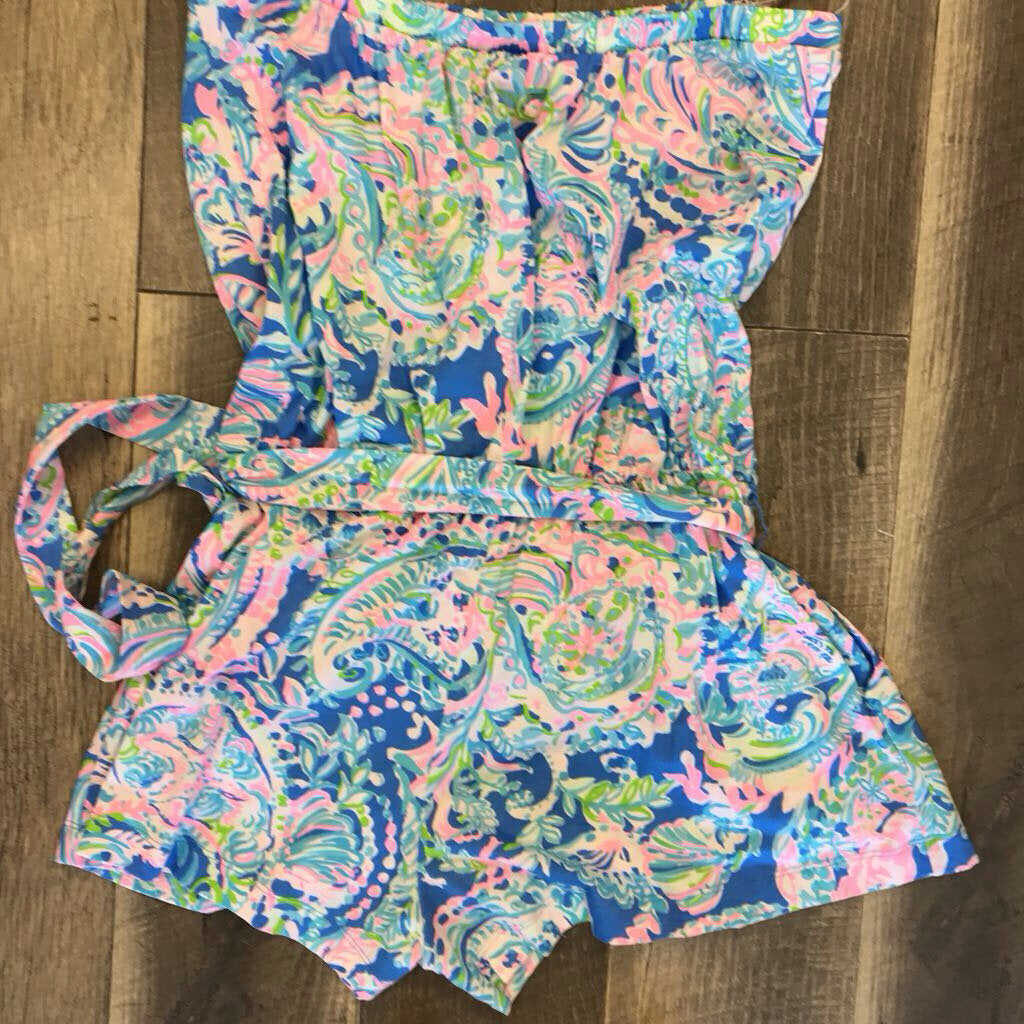 BLUE TROPICAL JACE ROMPER