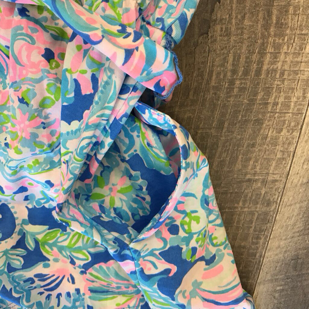 BLUE TROPICAL JACE ROMPER