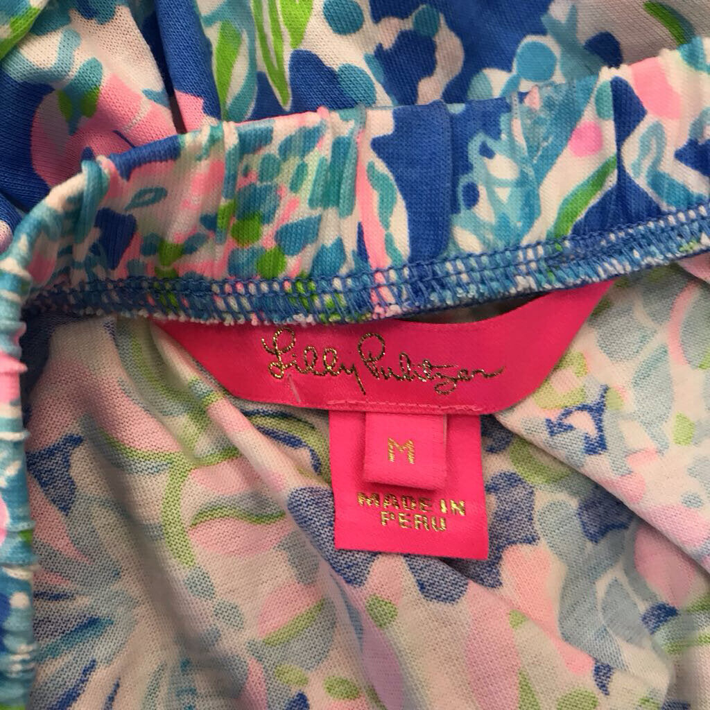 BLUE TROPICAL JACE ROMPER