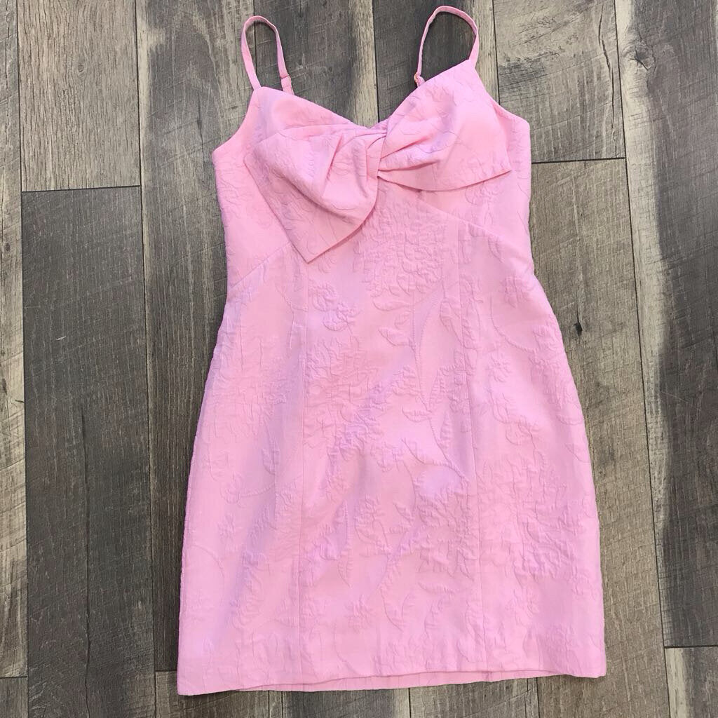PINK STRETCH BOW DRESS- NWT