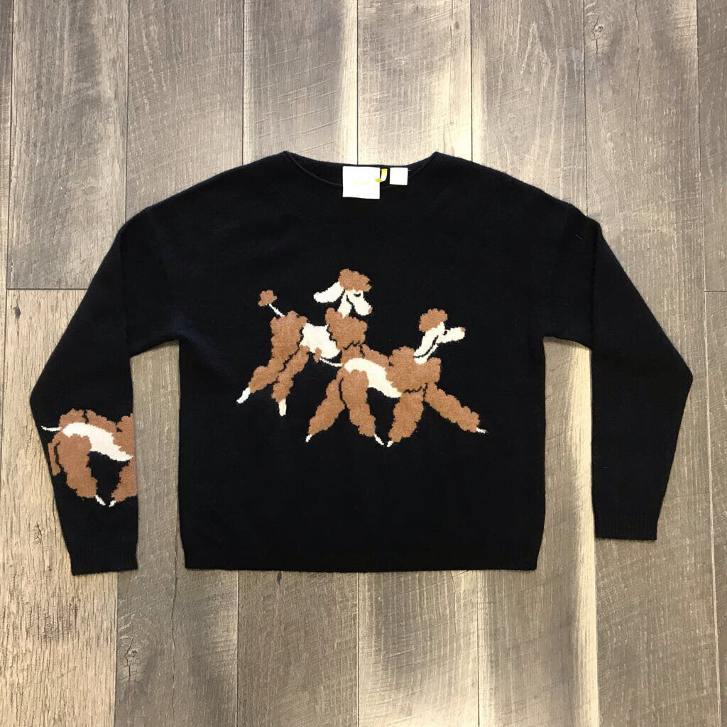 BLACK CASHMERE POODLE SWEATER