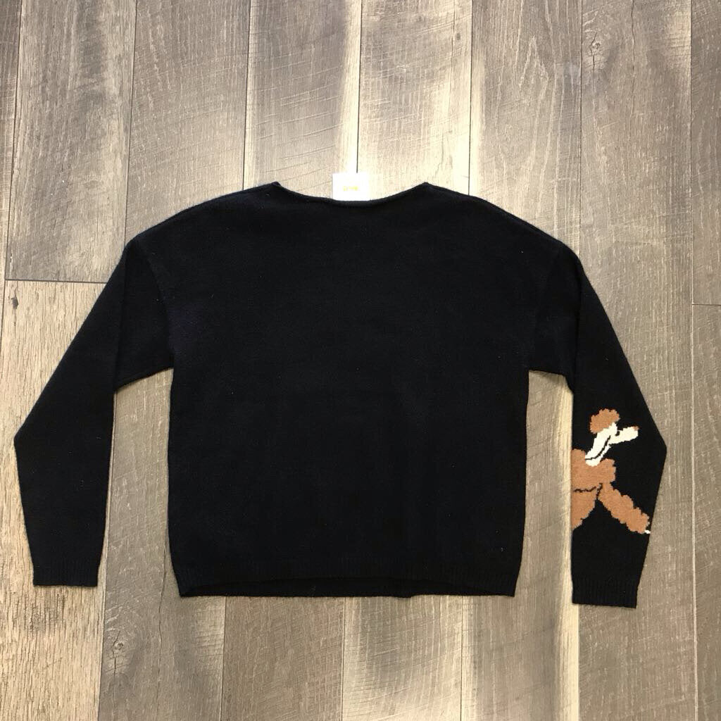 BLACK CASHMERE POODLE SWEATER