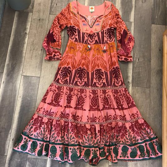 AINIKA PRINT MACAWS MAXI DRESS