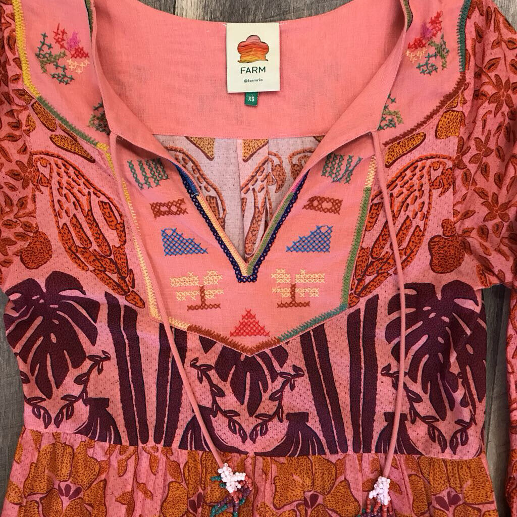 AINIKA PRINT MACAWS MAXI DRESS