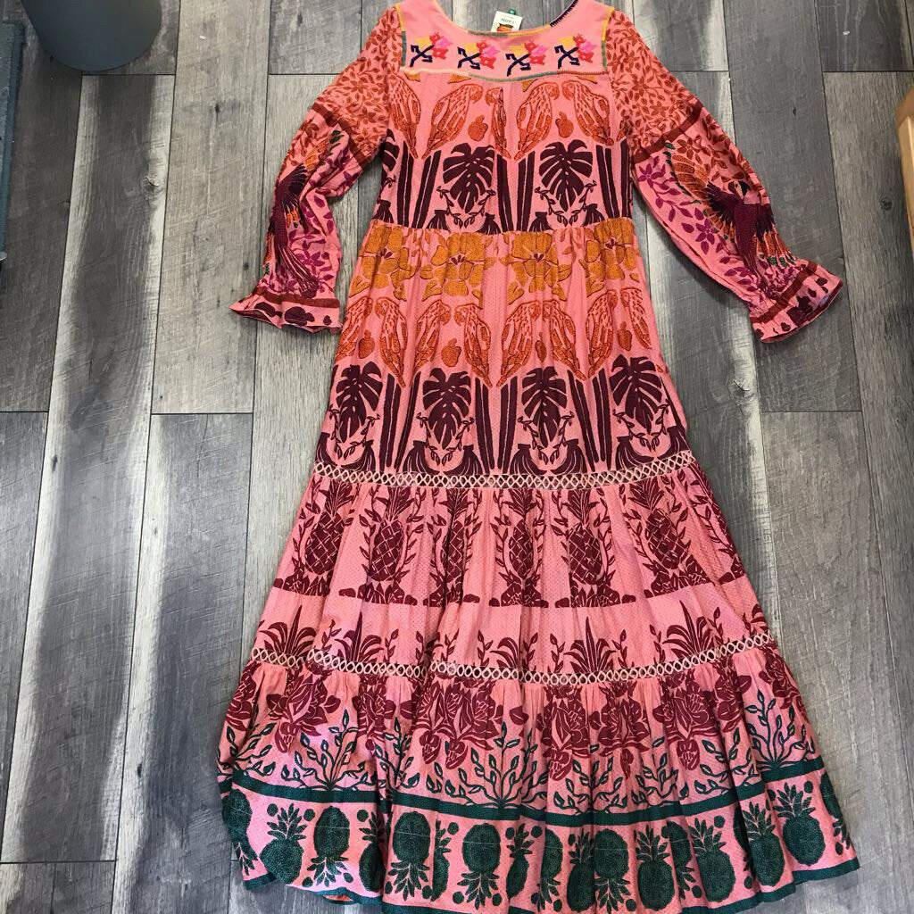 AINIKA PRINT MACAWS MAXI DRESS