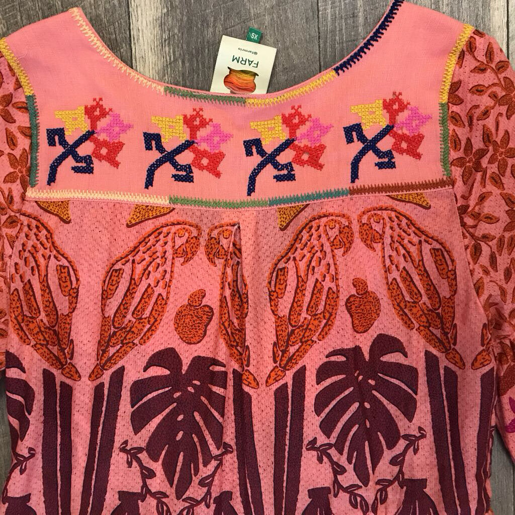 AINIKA PRINT MACAWS MAXI DRESS