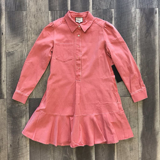 RED BOHO SHIRT DRESS- NWT