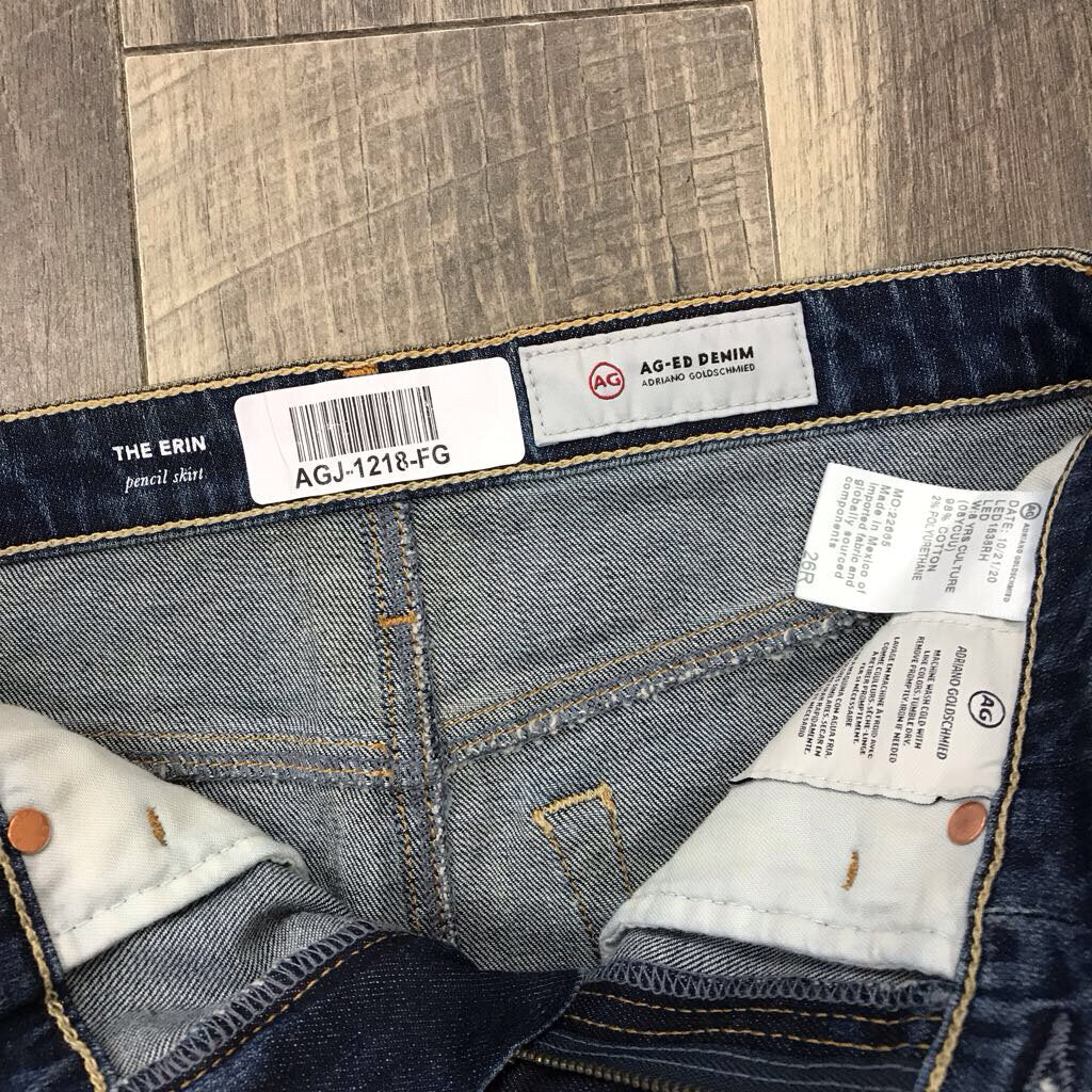 THE ERIN DENIM PENCIL SKIRT-NEW