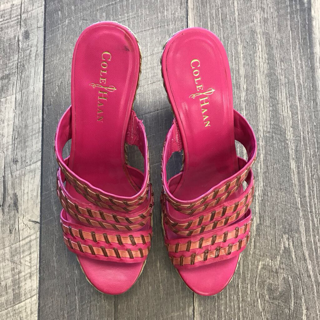 PINK WEDGE SANDALS-NWT