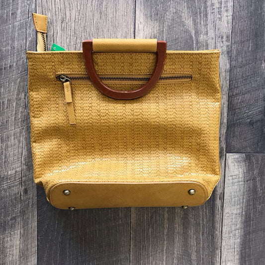 YELLOW WOVEN BAG