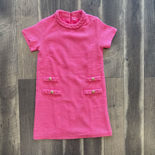 PINK S/S TWEED DRESS