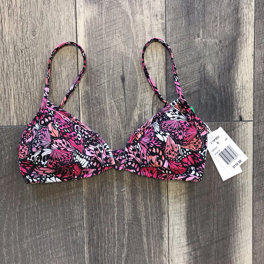 BLK BUTTERFLY SWIM BIKINI TOP-NWT