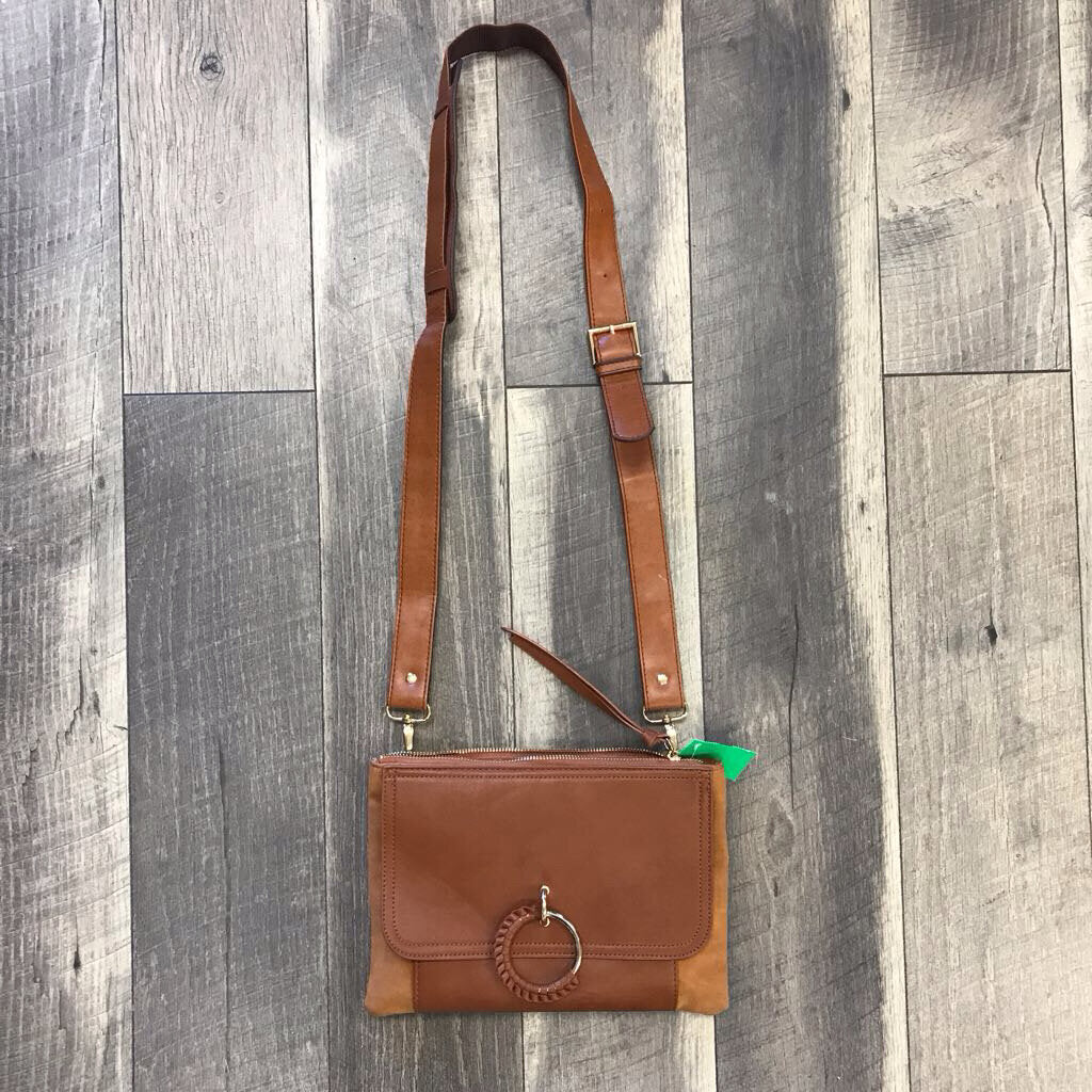 BROWN O RING CROSSBODY