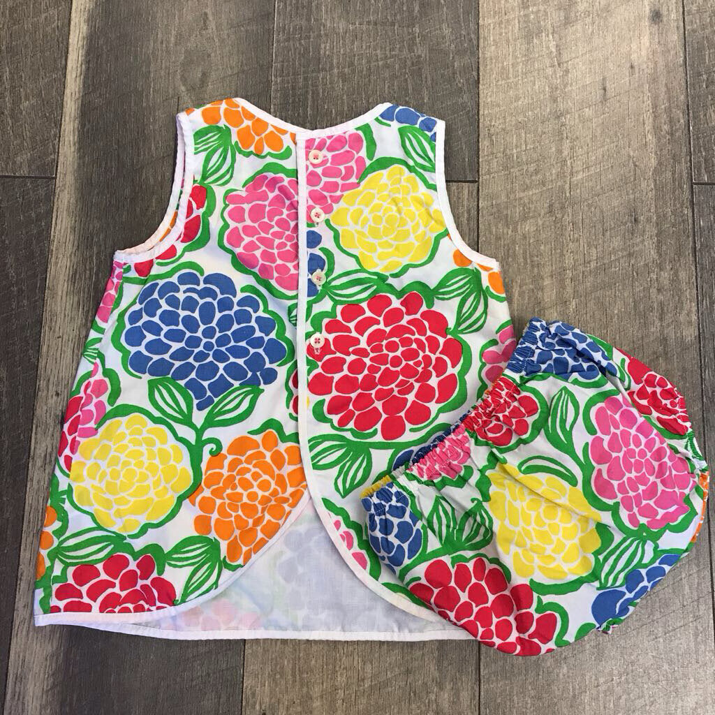 MULTI COLOR SHIFT DRESS/BLOOMERS 2P