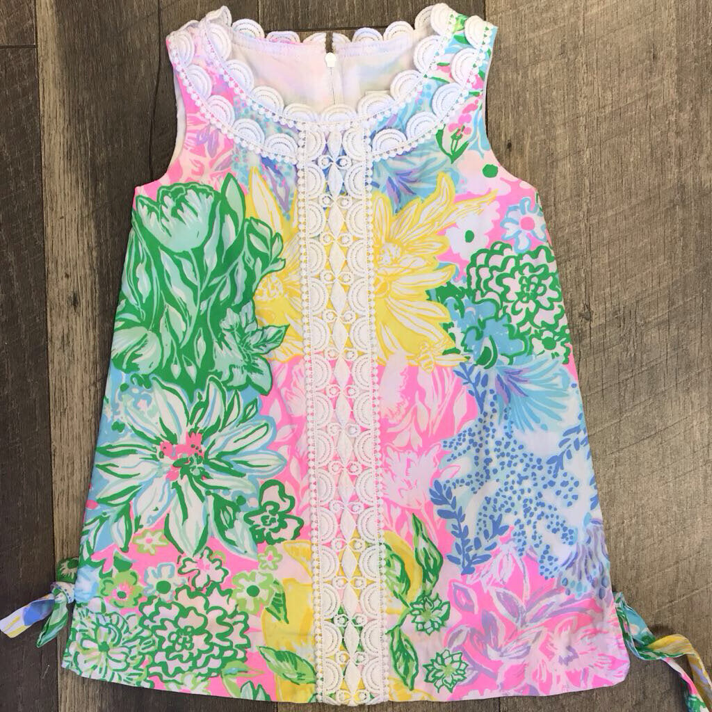 GREEN PRINT LACE DRESS