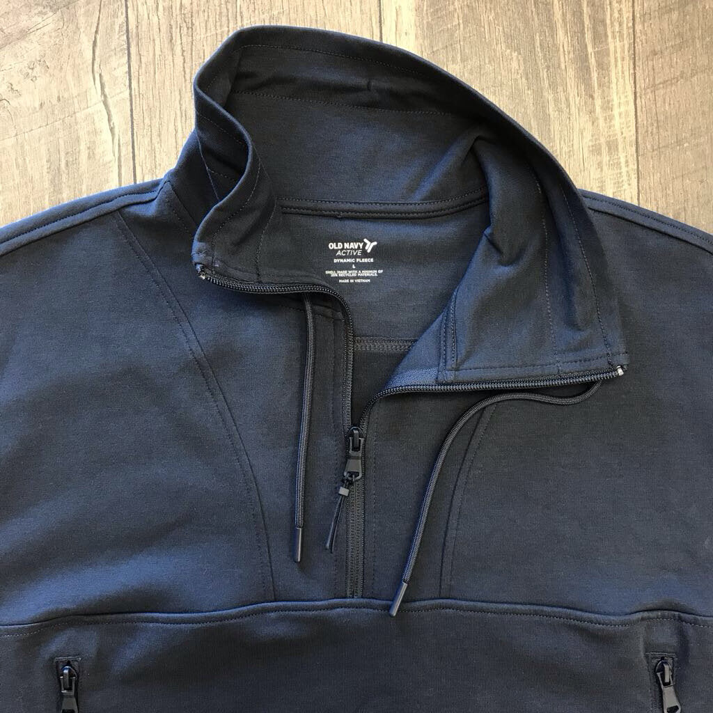NAVY QUARTER ZIP