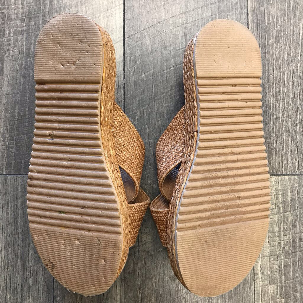 RAFFIA PLATFORM SANDALS
