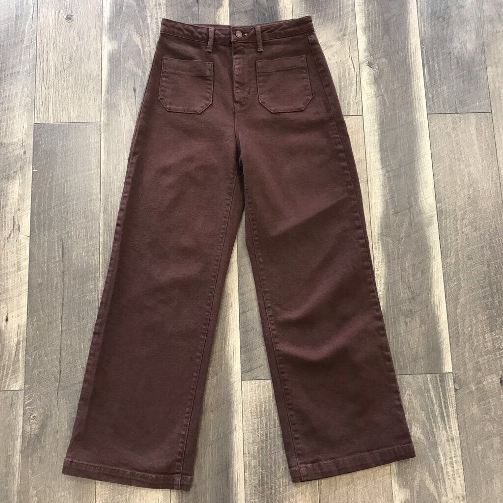 BROWN WIDE LEG JEAN