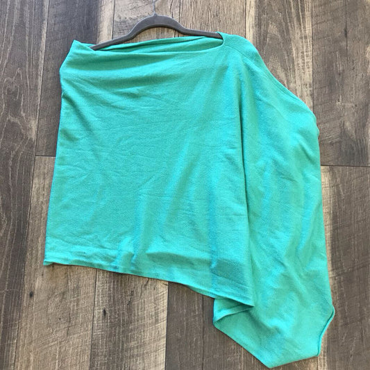 GREEN KNIT PONCHO