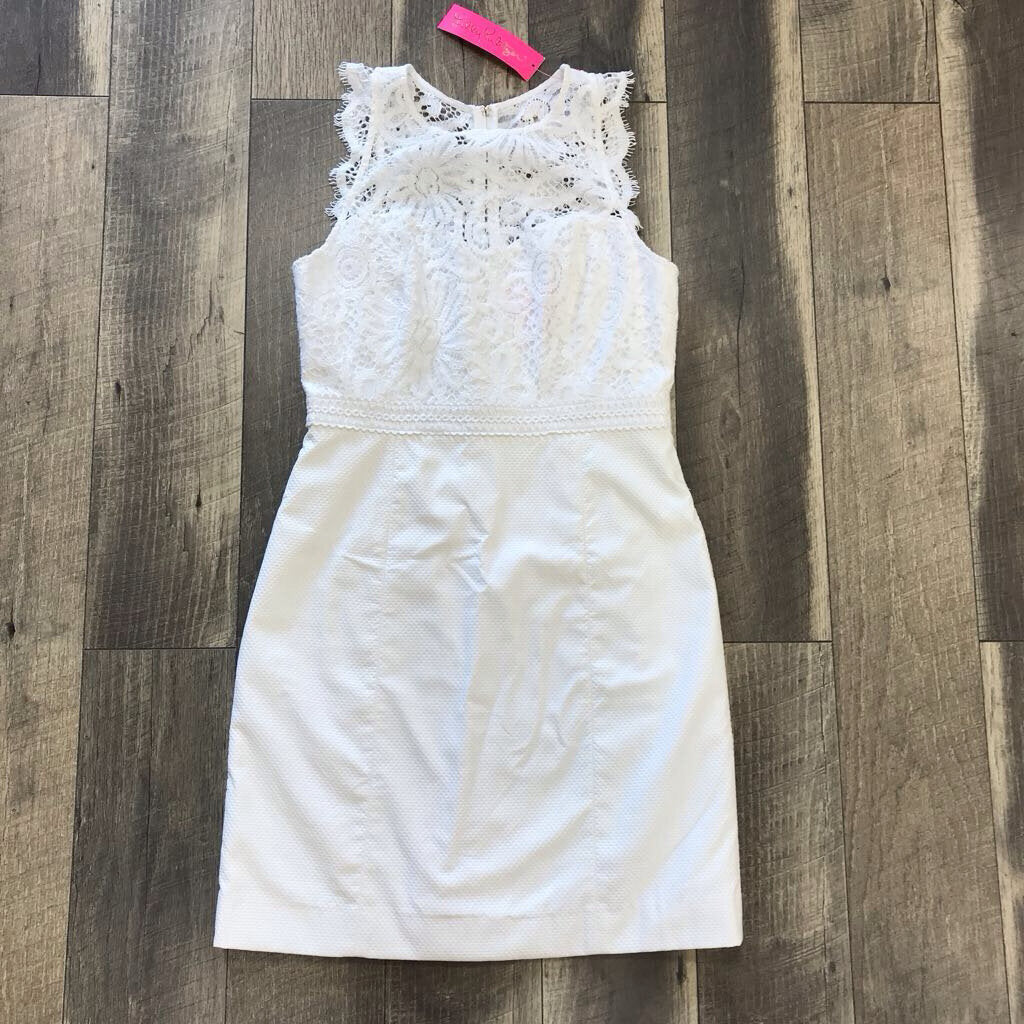 WHITE 'SHARICE' SHIFT DRESS NWT