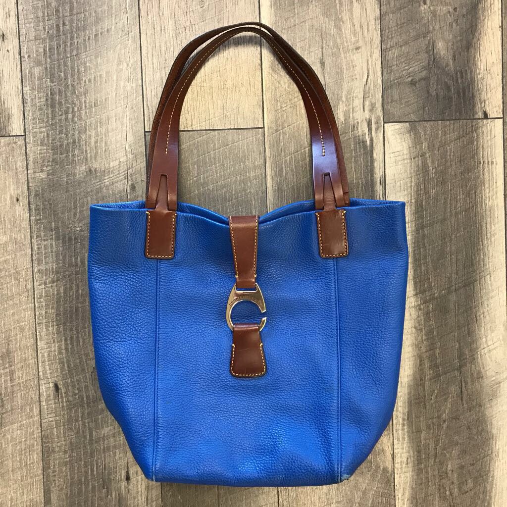 ROYAL BLUE NORTH SOUTH TOTE AS IS
